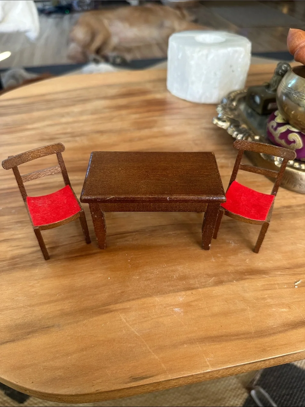 Vintage miniature table and chairs
